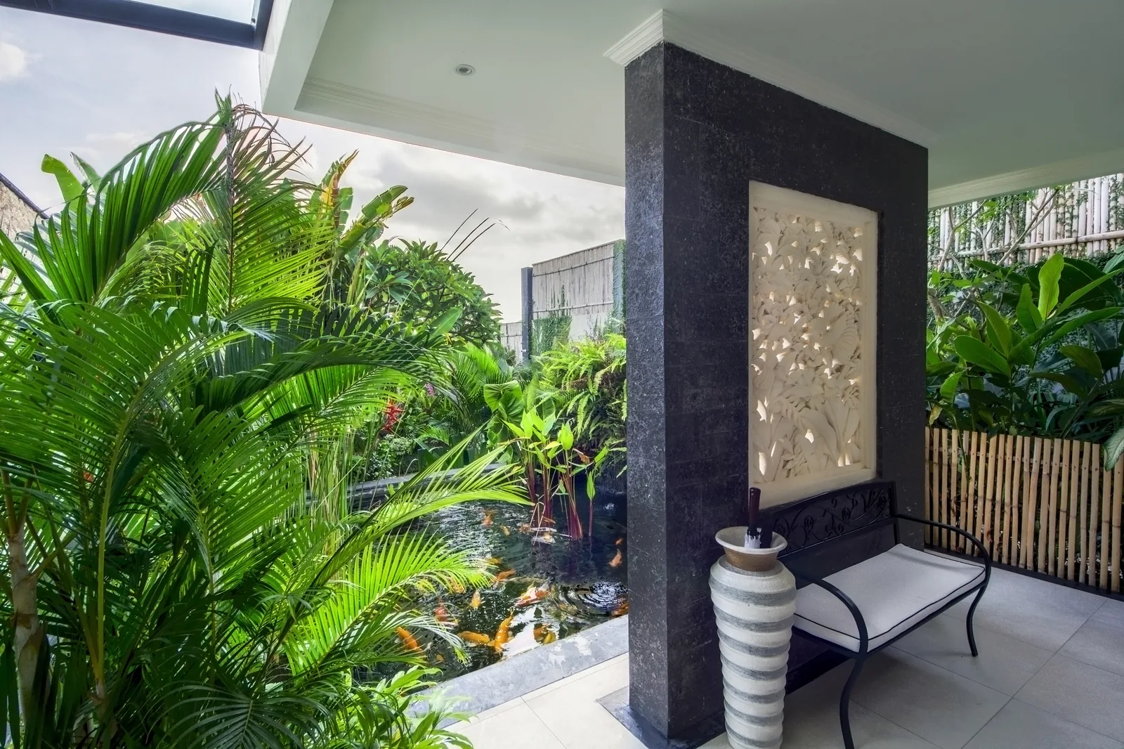 Entrance Foyer & Koi Pond