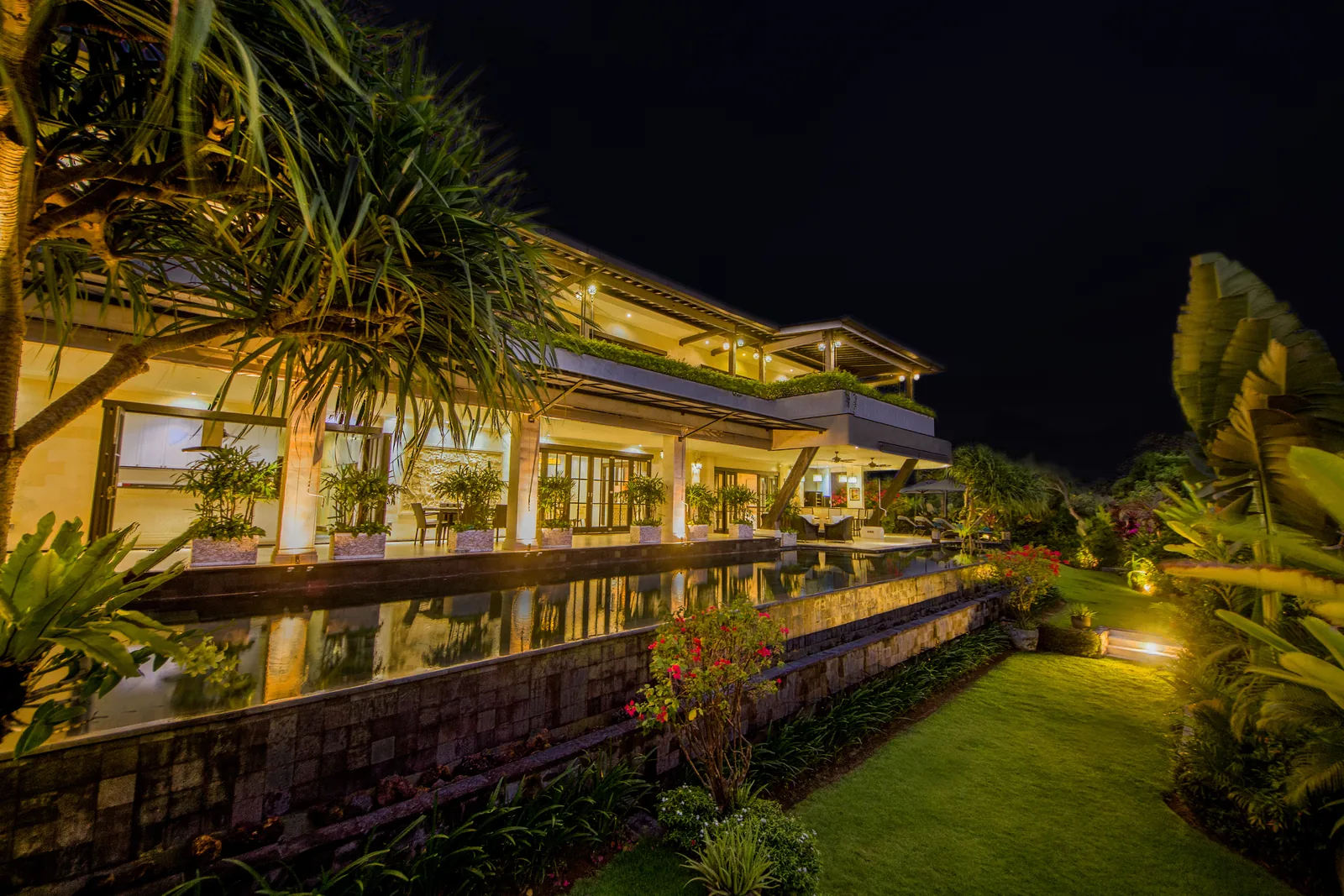 Estate Exterior Night View